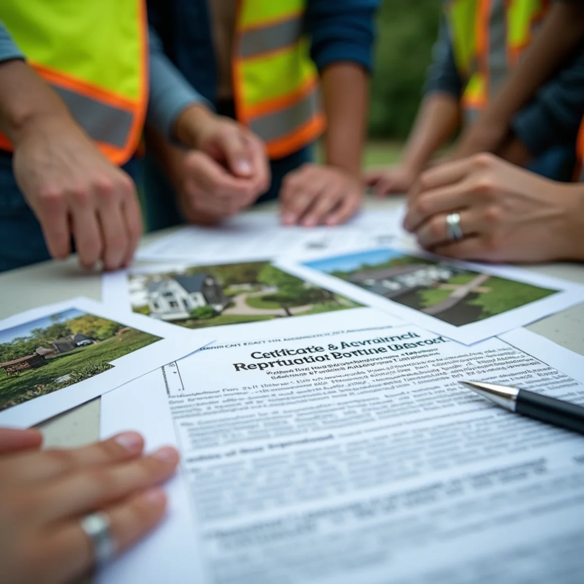 Architectural commission guidelines and arborist tree hazard assessment documentation